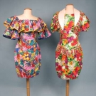 TWO BARBOGLIO PARTY DRESSES, TEXAS, 1980s