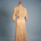 IRISH CROCHET LACE DRESS, c. 1900