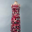 PUCCI PRINTED VELVET EVENING GOWN, 1960s