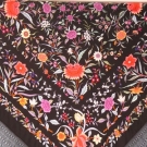 EMBROIDERED SILK EXPORT SHAWL, EARLY 20TH C