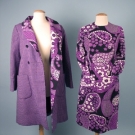 BEENE PRINTED DRESS &amp; COAT SET, LATE 1960s