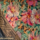 COLORFUL PRINTED LAME SHAWL, 1920s