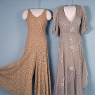 2 LACE EVENING GOWNS, 1930s