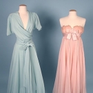2 DESIGNER EVENING GOWNS, 1960-1970s