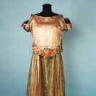 LILAC LAME &amp; LACE GOWN, c. 1920