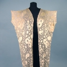 IVORY CUT VELVET EVENING WRAP, 1920s