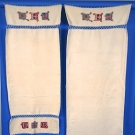 PAIR EMBROIDERED BOLSTER COVERS, 1902