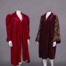TWO SILK VELVET EVENING COATS, 1928-1930
