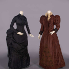 TWO SILK AFTERNOON DRESSES, 1888-1893