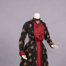 PRINTED WOOL CHALLIS MORNING DRESS, c. 1899