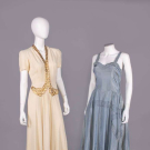 TWO SILK EVENING DRESSES, EARLY 1940s