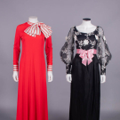 TWO AMERICAN DESIGNER PARTY DRESSES, USA, 1970s