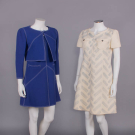 TWO COURREGES WOOL DAY DRESSES, PARIS, 1960s