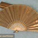 FRENCH FAN IN ORIGINAL BOX, c. 1890