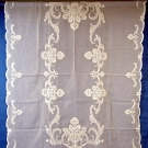 WHITE ORGANDY LINEN TABLECLOTH, 1930s