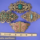 3 CLASPS &amp; 1 BUCKLE, 1890-1910