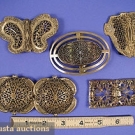 4 CLASPS &amp; 1 BUCKLE, 1890-1910