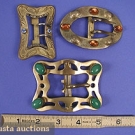 3 JEWELLED BUCKLES, 1890-1915