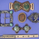4 EGYPTIAN REVIVAL BUCKLES, 1890-1920