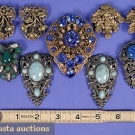 LOT OF DRESS CLIPS, 1890-1930