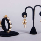 MIRIAM HASKELL PEARL EARRINGS &amp; MATCHING BRACELET, USA, MID 20TH C