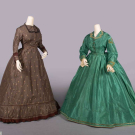 TWO SILK DAY DRESSES, 1868