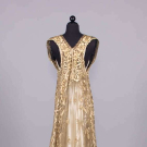 EMBROIDERED LAME’ NET PRESENTATION GOWN, LATE 1910s