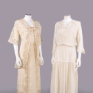 TWO EMBROIDERED WALKING OR DAY ENSEMBLES, 1913-1915