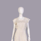 HAND EMBROIDERED LINEN DAY DRESS, 1910s