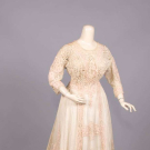 HAND EMBROIDERED &amp; NEEDLE LACE LINGERIE GOWN, c. 1905