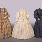 THREE AT-HOME OR DAY DRESSES, 1840-1850s &amp; 1890s