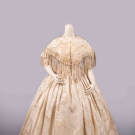 SILK DAMASK EVENING DRESS, c. 1853