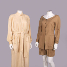 EARLY ISSEY MIYAKE SHIRT DRESS &amp; CLAUDE MONTANA SHORT SET, 1970 &amp; 1980s