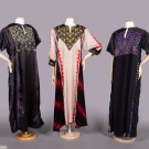 THREE EMBROIDERED THOBES, PALESTINE, LATE 20TH C
