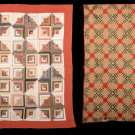 TWO LOG CABIN QUILTS, RIPLEY, OHIO, 1865-1900