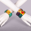 THREE BRUCE PANTTI CLAMPER BRACELETS, USA