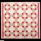 WREATH OF ROSES APPLIQUE QUILT, 1860-1880s