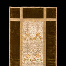 SILK &amp; GILT EMBROIDERED PANEL, SPAIN, LATE 18TH C