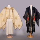 ONE BROCADED SHAWL CAPELET &amp; ONE EMBROIDERED ROBE, 1910s &amp; 1930s