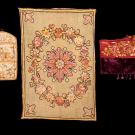 THREE EMBROIDERED HOUSEHOLD TEXTILES, MID 19TH C &amp; 1880s
