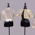 FOUR EMBROIDERED OR IRISH CROCHET TOPS, c. 1907-1920