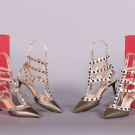 TWO PAIR VALENTINO STUDDED PUMPS, ITALY, MODERN