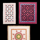 THREE CRIB OR LAP QUILTS, USA, 1850-1920s