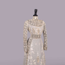 IRISH CROCHET &amp; HAND EMBROIDERED LINGERIE GOWN,  c. 1908