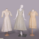 THREE COTTON OR LINEN DAY DRESSES, 1910-1920