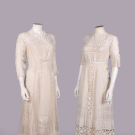 TWO EMBROIDERED COTTON LINGERIE DRESSES, c. 1911