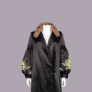SILK SATIN EMBROIDERED COAT, 1920s