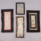 FOUR FRAME MOUNTED SILK TEXTILES, CHINA, QING DYNASTY 1900s - 1910s