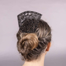 THREE RHINESTONE OR BEADED HAIR COMBS, 1870S - 1890S