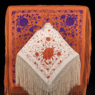 TWO HAND EMBROIDERED CANTON SHAWLS, 1930s